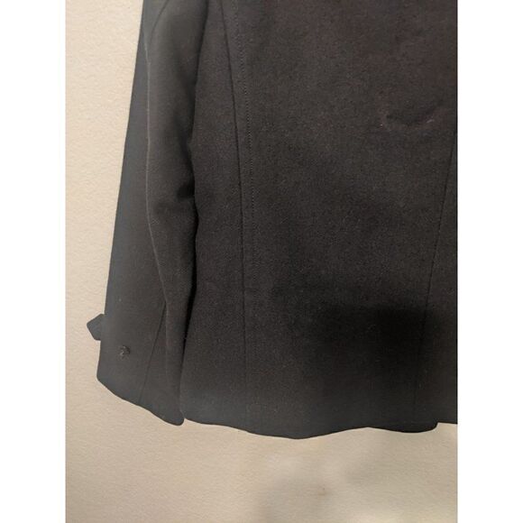 J.Crew Wool Blend Peacoat Size Small Women's Solid Black Casual Dress Coat - Picture 7 of 16